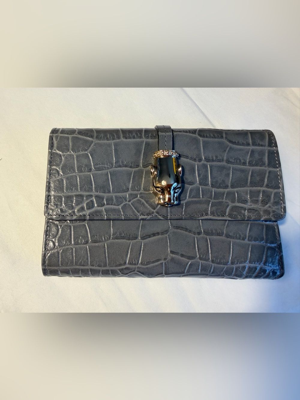 Cavalli  Class grey wallet with Zipper in the box  New with defects